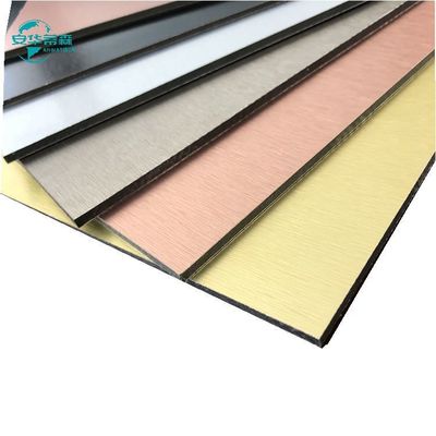 ISO14001 ブラシアルミニウム複合アルミニウム複合材料 Acmパネル 1220mm